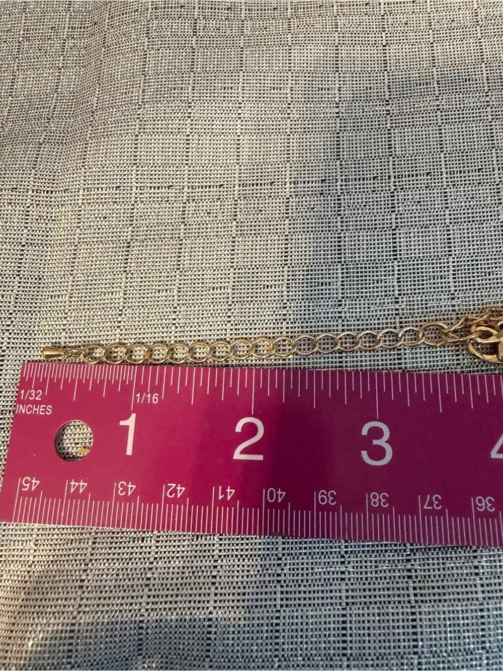 Long Gold Chain Necklace with Orange Cabochon Accents
